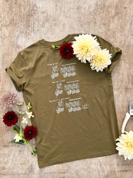 T-shirt mörkgrön Blomsterälskare