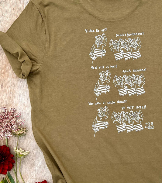 T-shirt mörkgrön Dahliafantaster