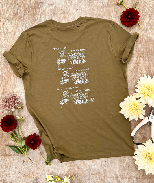 T-shirt mörkgrön Dahliafantaster